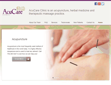 Tablet Screenshot of acucareclinic.com